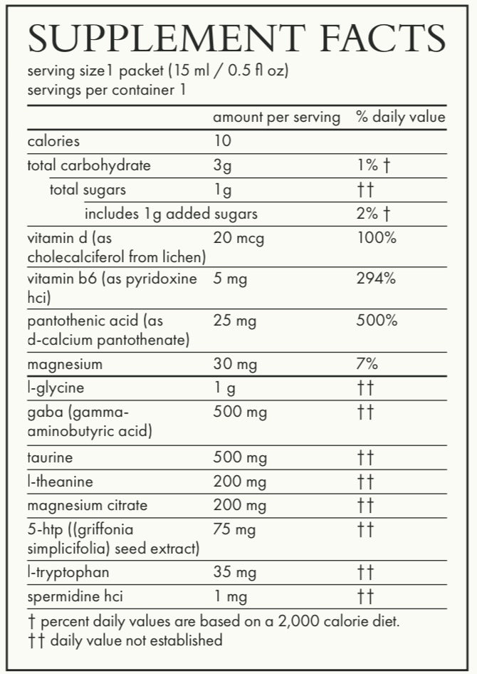 calm (beauty) spermidine & taurine daily calming longevity supplement 4