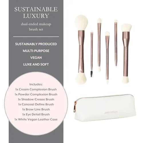 Sustainable Luxury Dual-Ended Makeup Brush Set 6