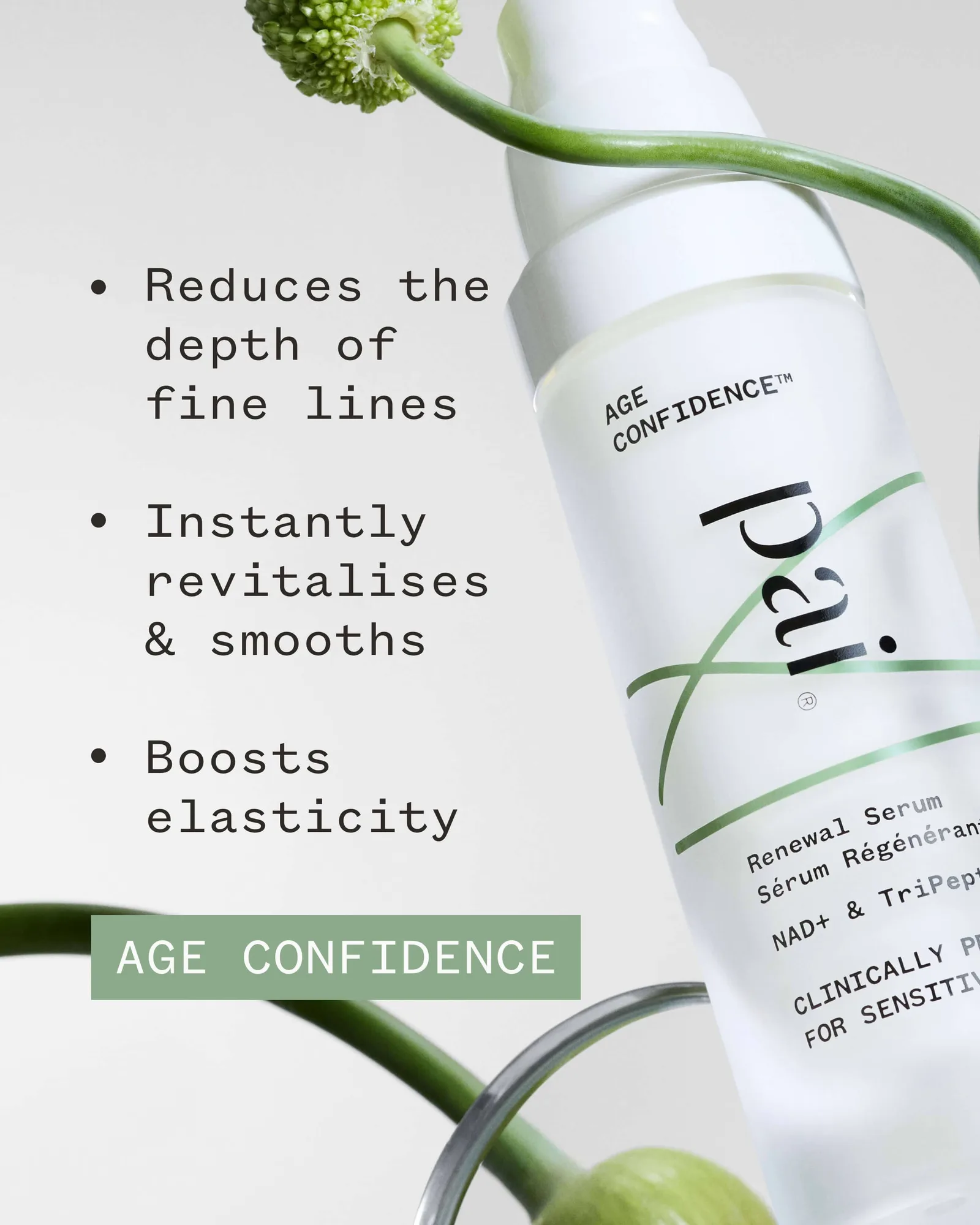 Age Confidence™ NAD+ & TriPeptide Renewal Serum 2
